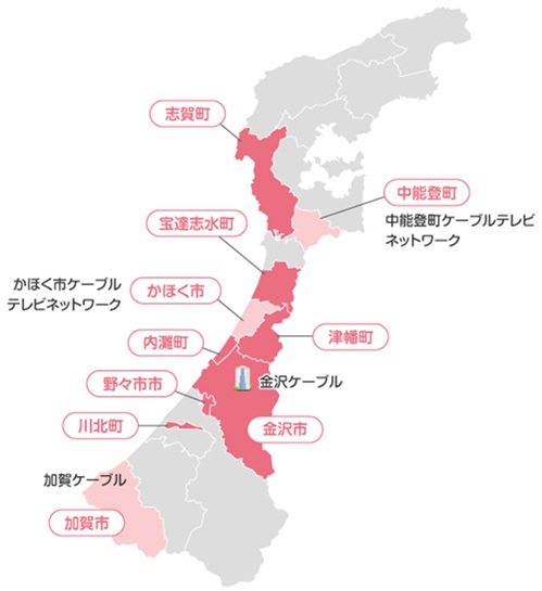 金沢ケーブル 提供エリア