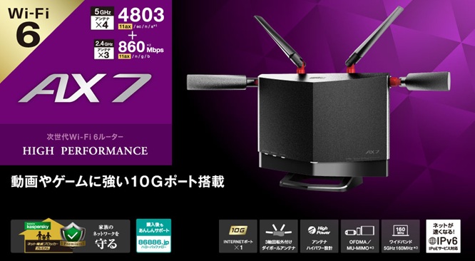 WXR-5700AX7S（BUFFALO）