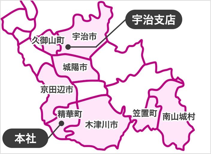 KCN京都の提供エリア