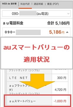 auスマートバリューの適用の確認結果【ビッグローブ光】